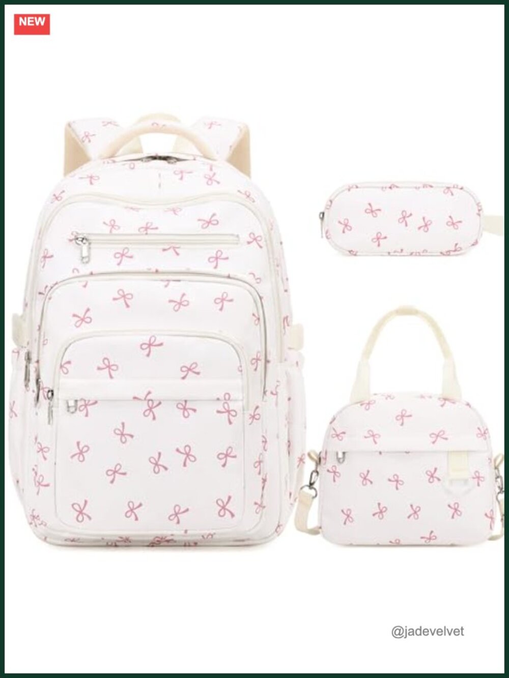 Large Capacity School Backpack Set with Lunch Bag and Pencil Case,